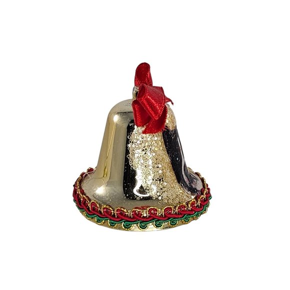 Vintage Handmade Boxer Dog Christmas Ornament Bell Shaped Kitsch - Picture 4 of 8